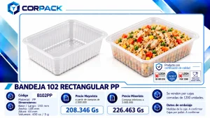 Bandeja 102 Rectangular PP