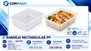 Bandeja Rectangular PP BDF50PP
