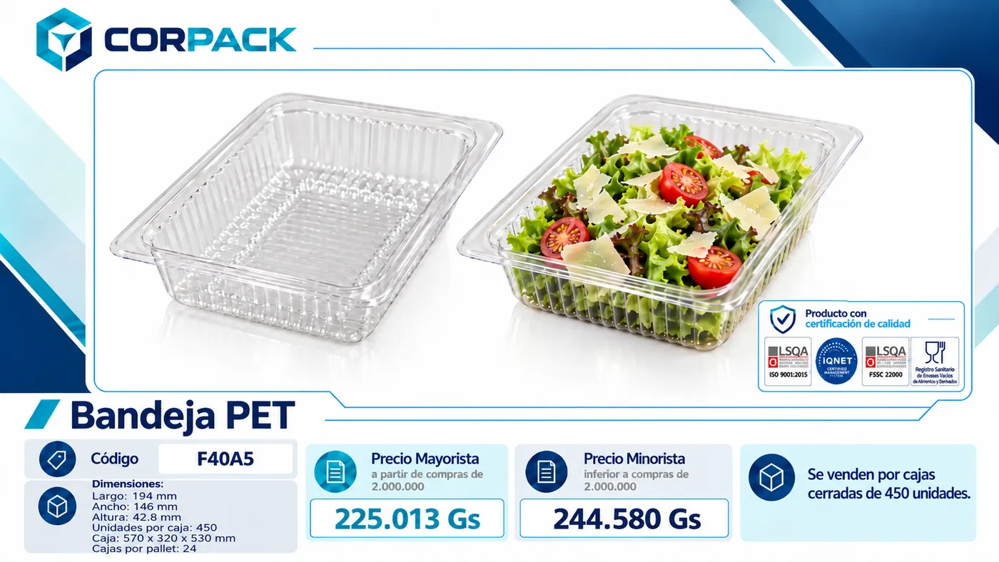 Bandeja PET F40A5