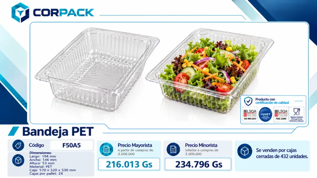 Bandeja PET F50A5