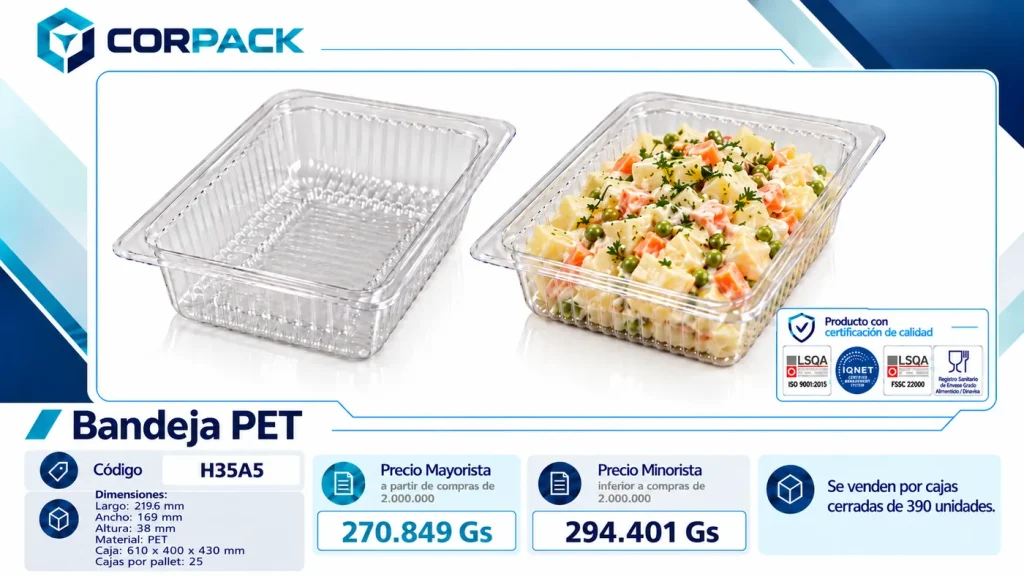 Bandeja PET H35A5