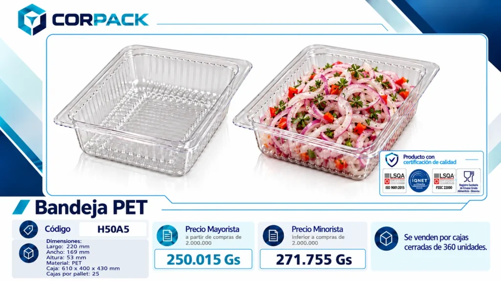 Bandeja PET H50A5