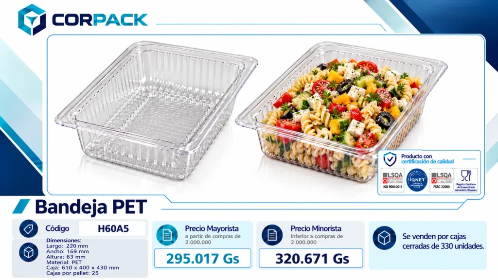 Bandeja PET H60A5
