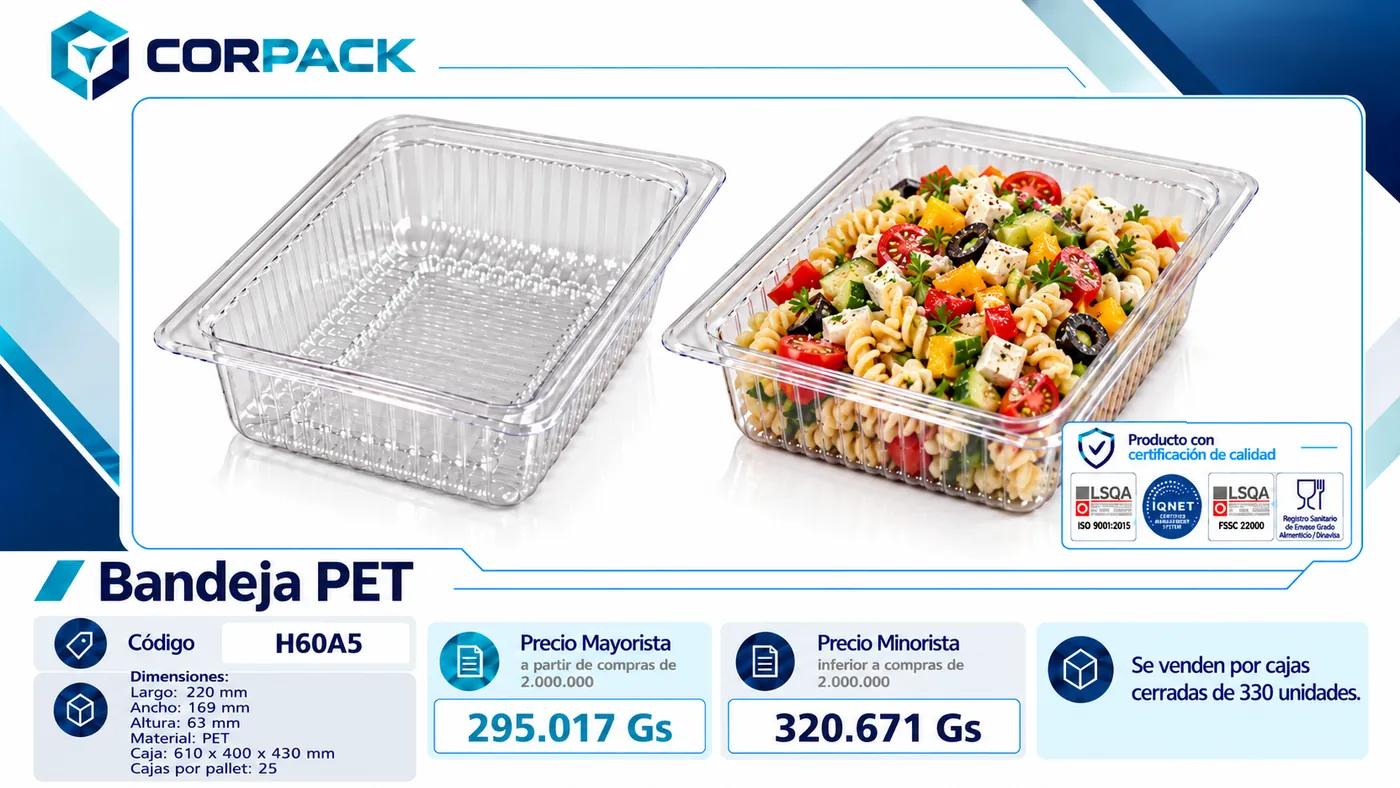 Bandeja PET H60A5