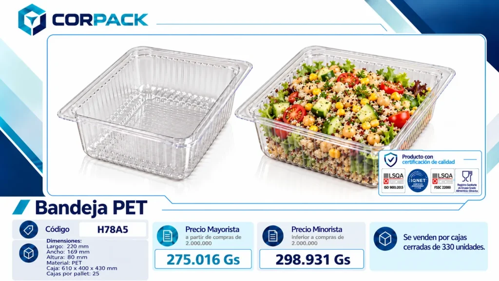 Bandeja PET H78A5 Extra Profunda