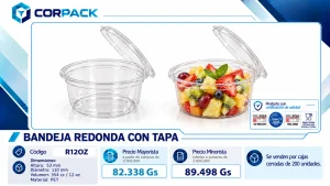 Bandeja Redonda con Tapa R12OZ (354 cc)